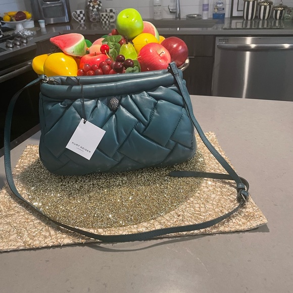 Kurt Geiger blue leather quilted bag - Picture 4 of 16